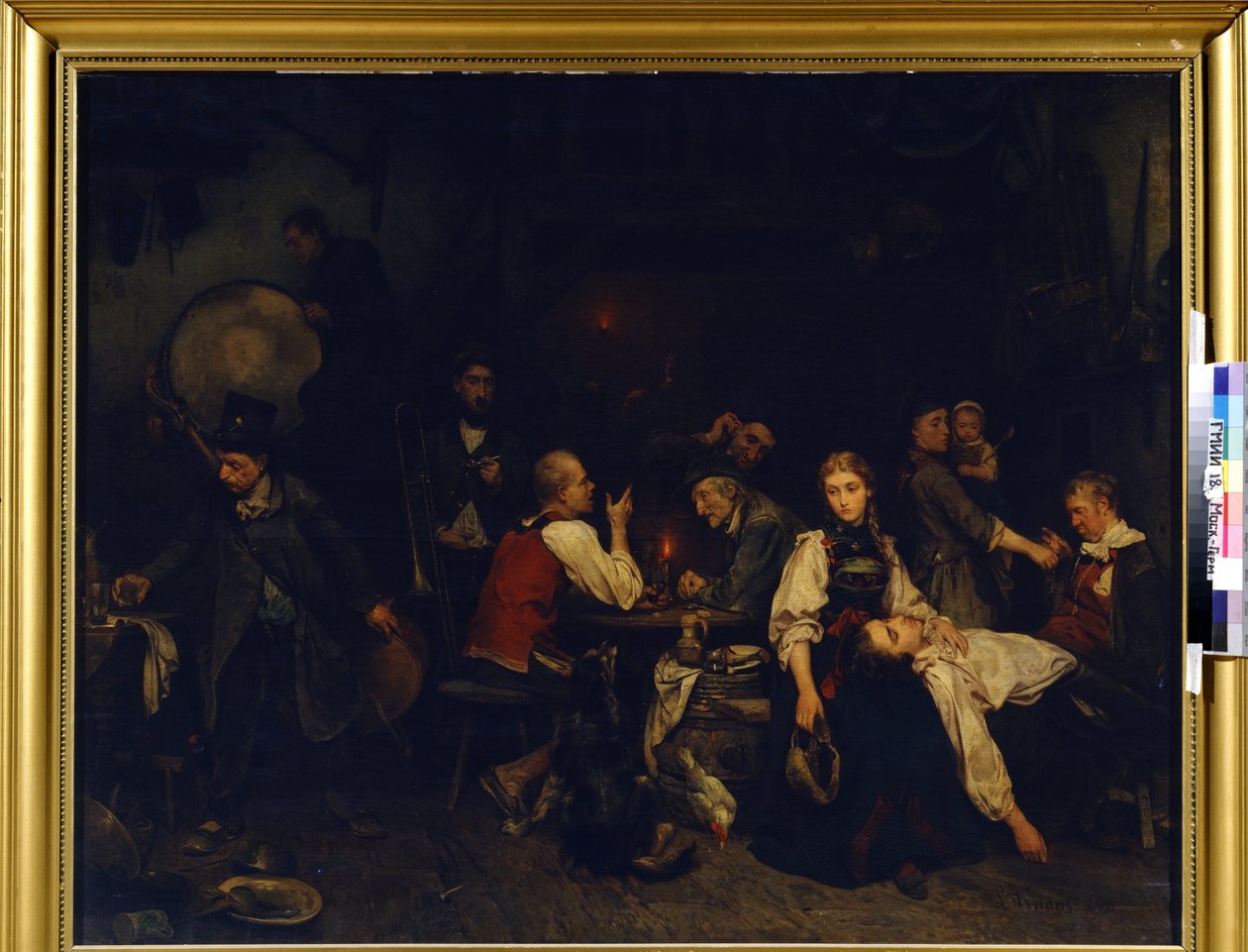 Lendemain de fete (Rano po uroczystości). Obraz Ludwiga Knausa (1829-1910) autorstwa Ludwig Knaus