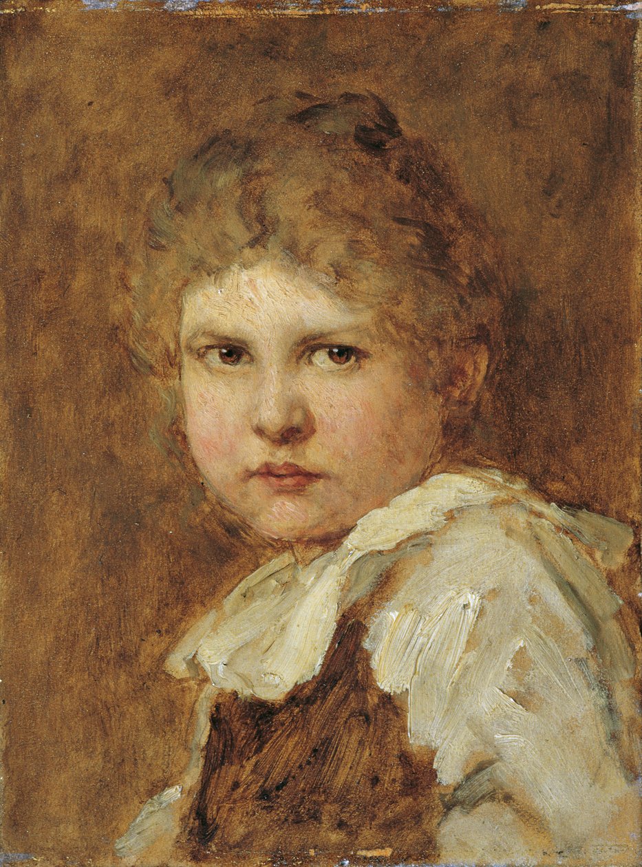 głowa dziewczyny autorstwa Ludwig Knaus