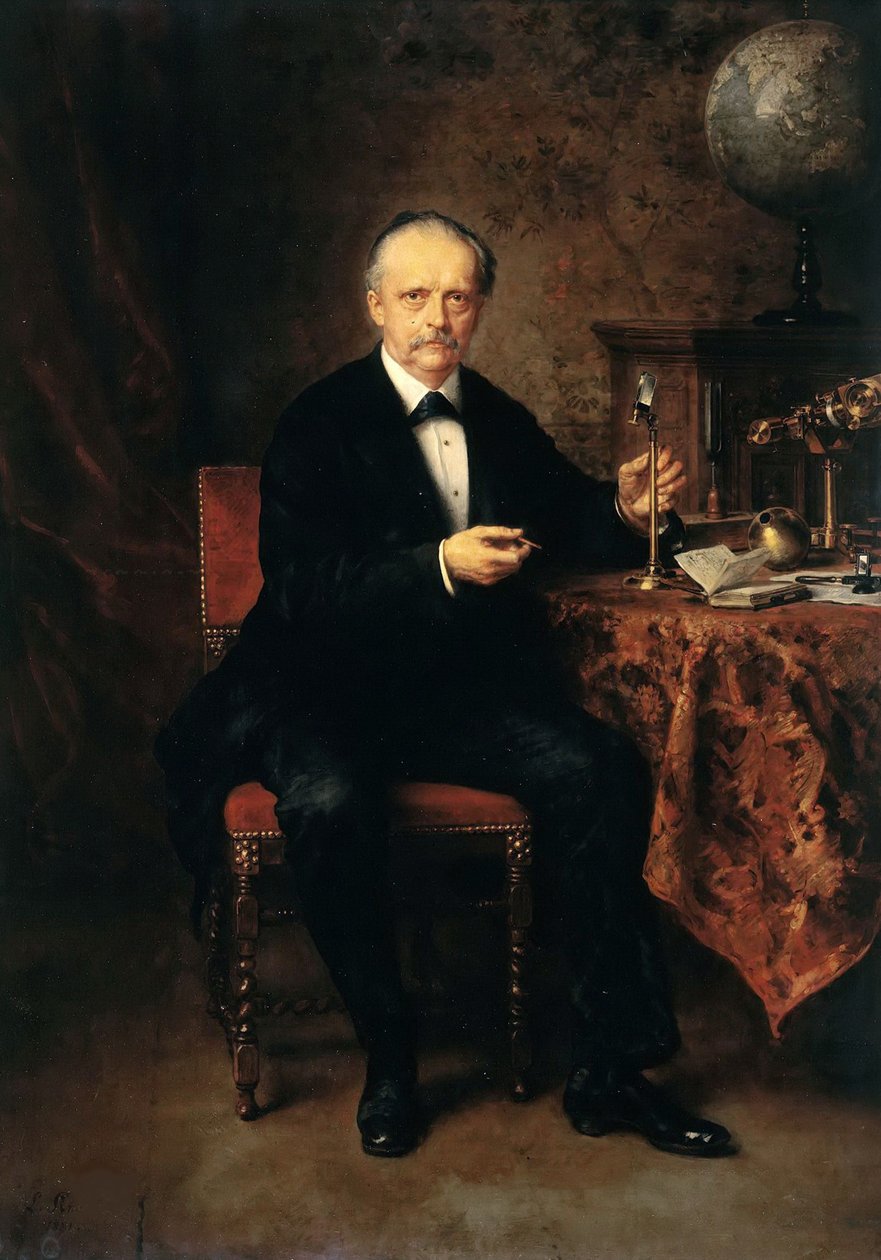 Portret Hermanna Ludwiga Ferdinanda von Helmholtza 1821-1894, 1881. autorstwa Ludwig Knaus