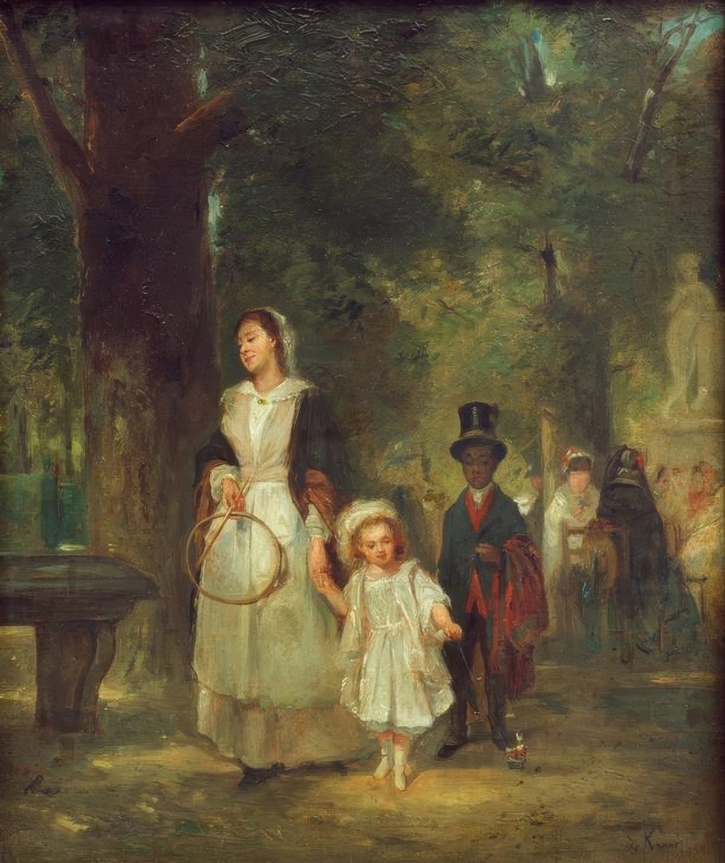 Spacer po ogrodach Tuileries autorstwa Ludwig Knaus