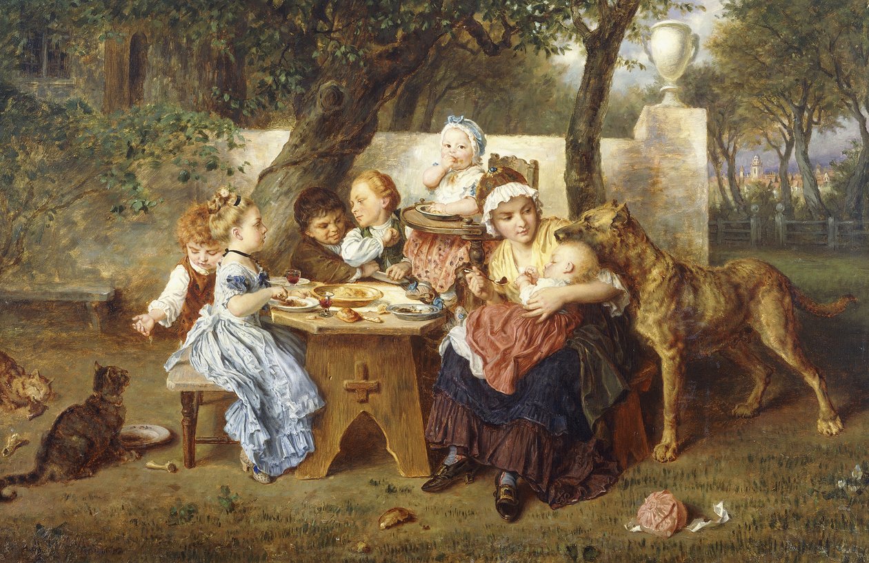 Przyjęcie urodzinowe, autorstwa Ludwig Knaus