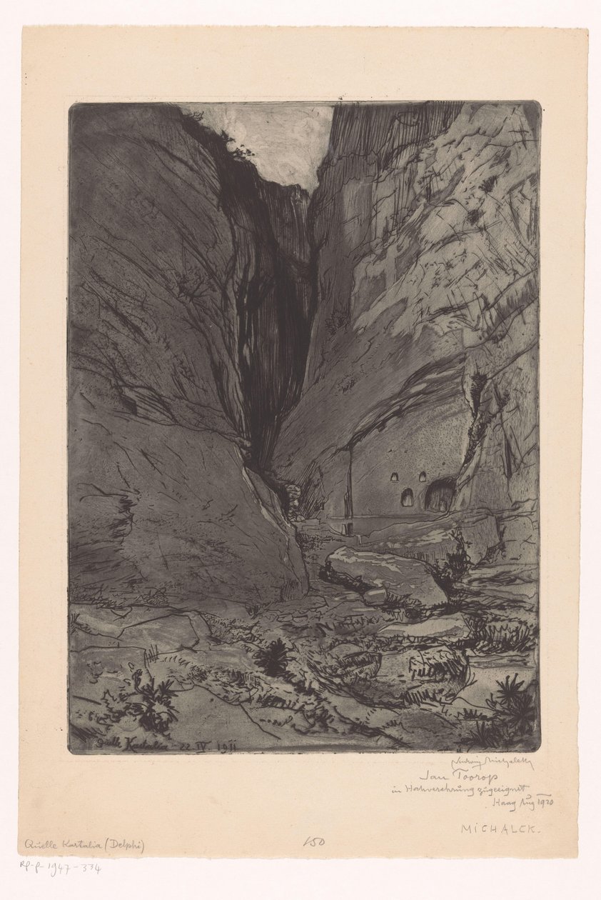Castal źródło w Delphi autorstwa Ludwig Michalek