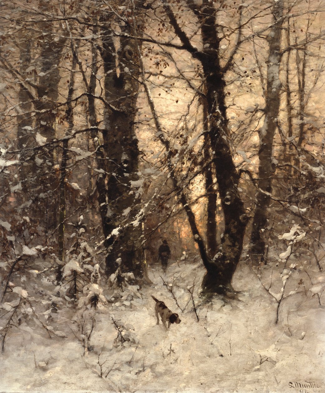 Zimowy zmierzch, 1891 autorstwa Ludwig Munthe