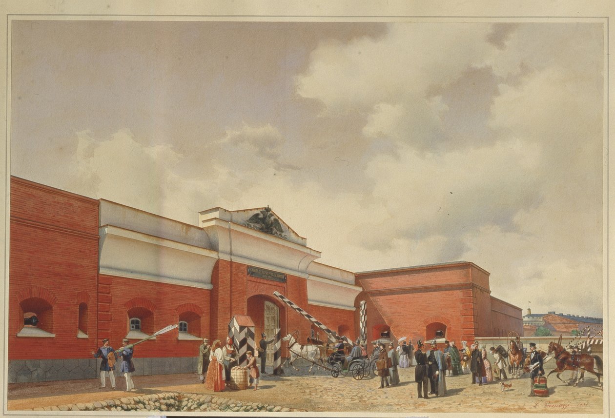 Morska Twierdza Kronsztad Bramy Sankt Petersburga, 1850 autorstwa Ludwig Premazzi