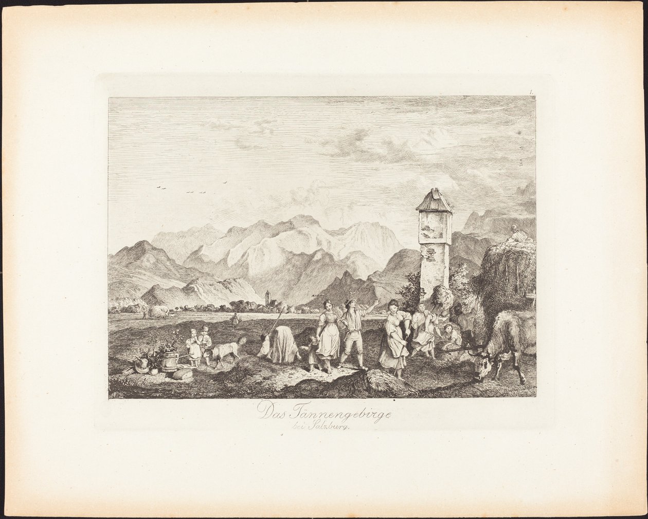 Tennengebirge w pobliżu Salzburga autorstwa Ludwig Richter
