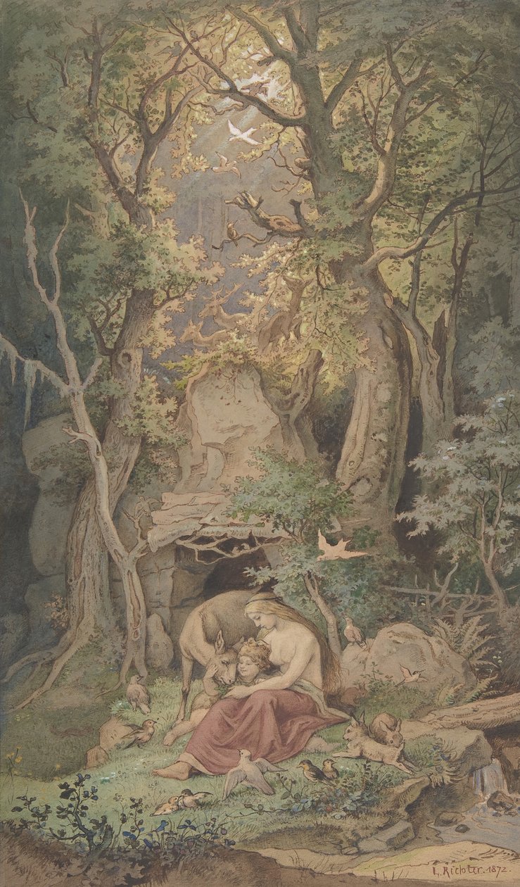 Genowewa, 1820-84. autorstwa Ludwig Richter