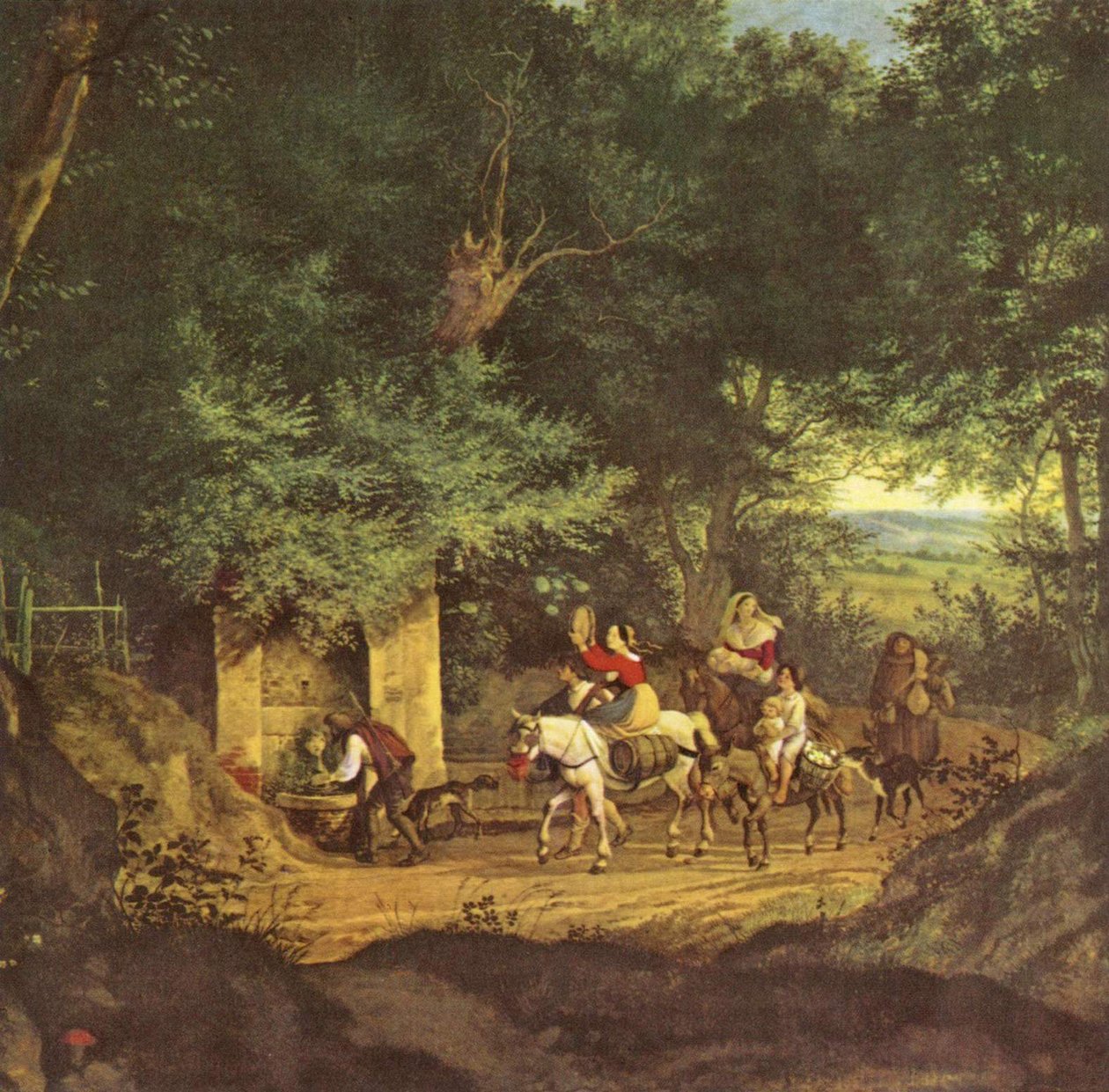 niemiecki: Waldbrunnen bei Ariccia Studnia w lesie w Ariccia autorstwa Ludwig Richter