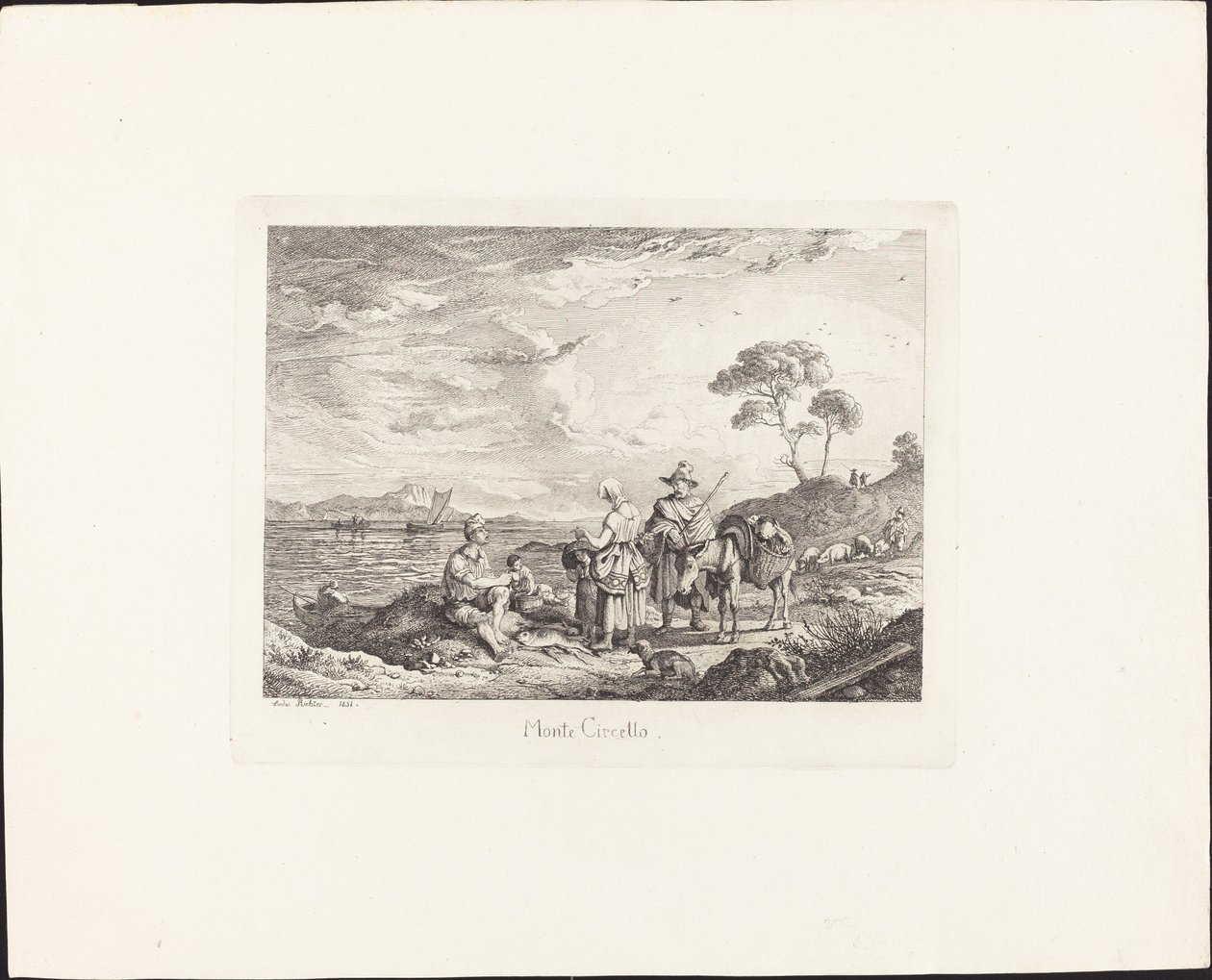 Góra Circello autorstwa Ludwig Richter