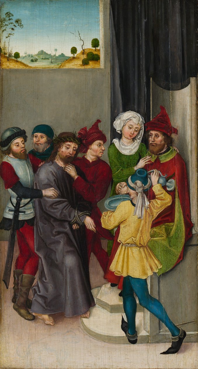 Chrystus przed Piłatem, Zmartwychwstanie. autorstwa Ludwig Schongauer