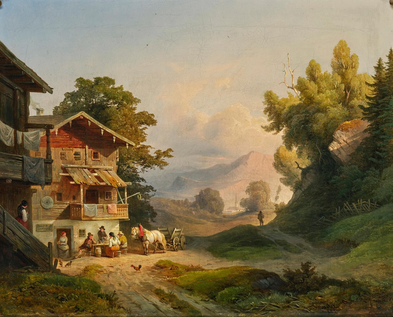 Ludwig Schuster odpoczynek w południe 1852 autorstwa Ludwig Schuster