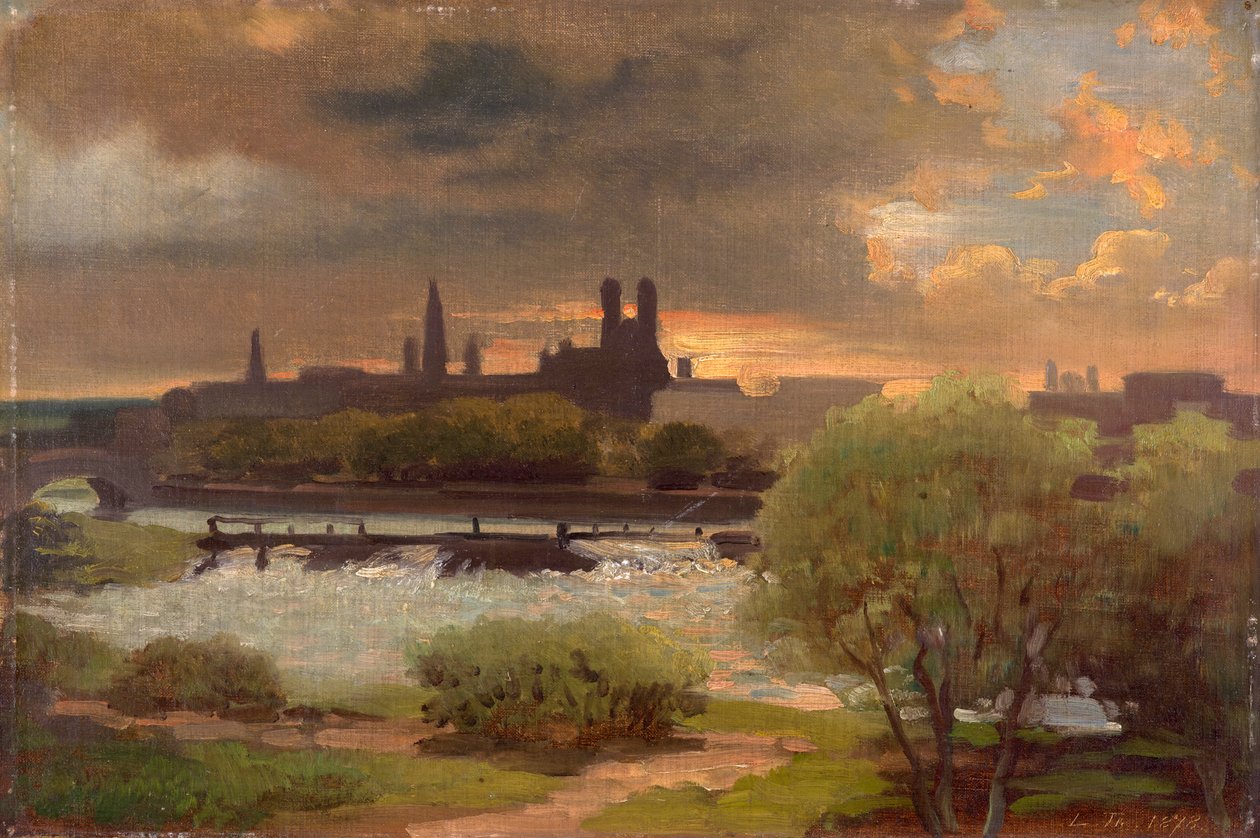 Widok na Monachium autorstwa Ludwig Thiersch