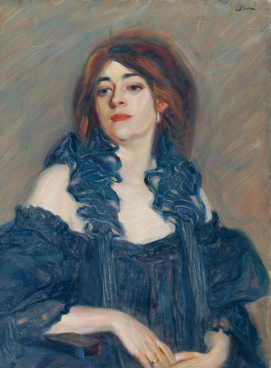 portret damy autorstwa Ludwig Wieden