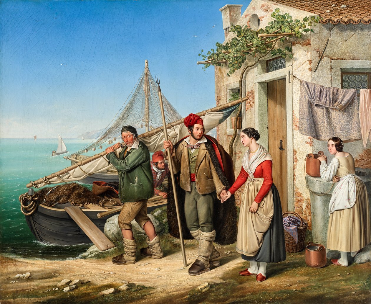 Rodzina weneckich rybaków autorstwa Ludwig von Beniczky