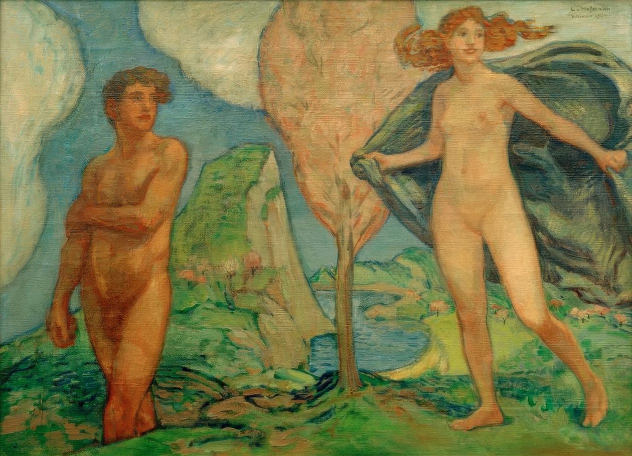 Adam i Ewa autorstwa Ludwig von Hofmann