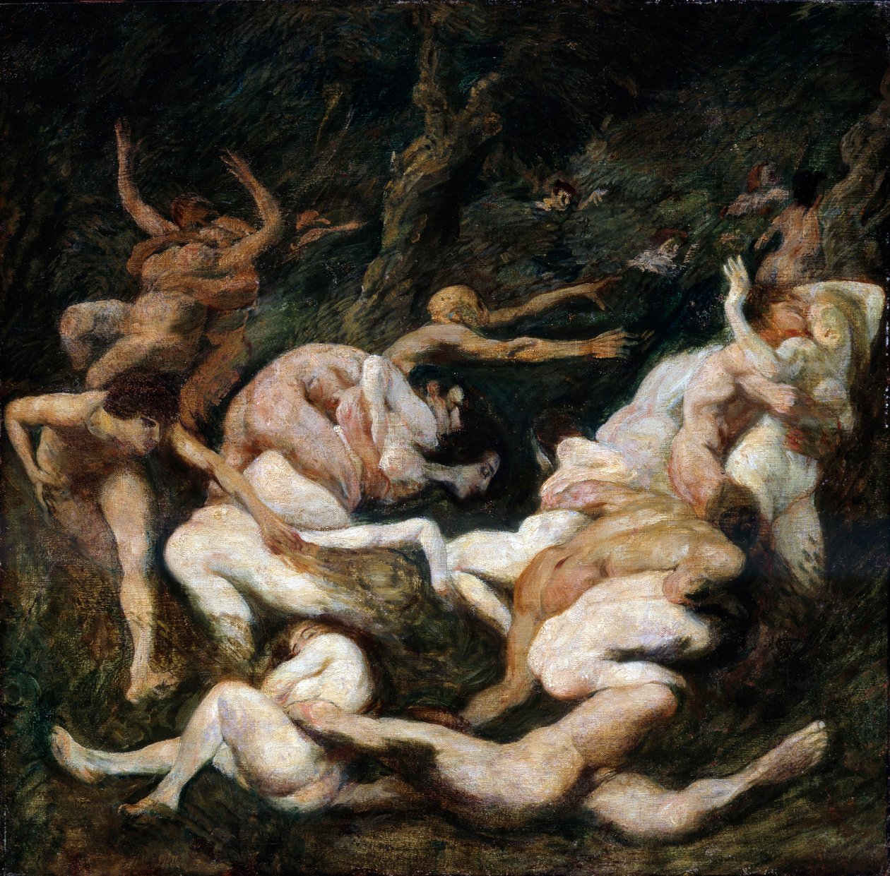 Porwanie kobiet, XX wiek. autorstwa Ludwig von Hofmann