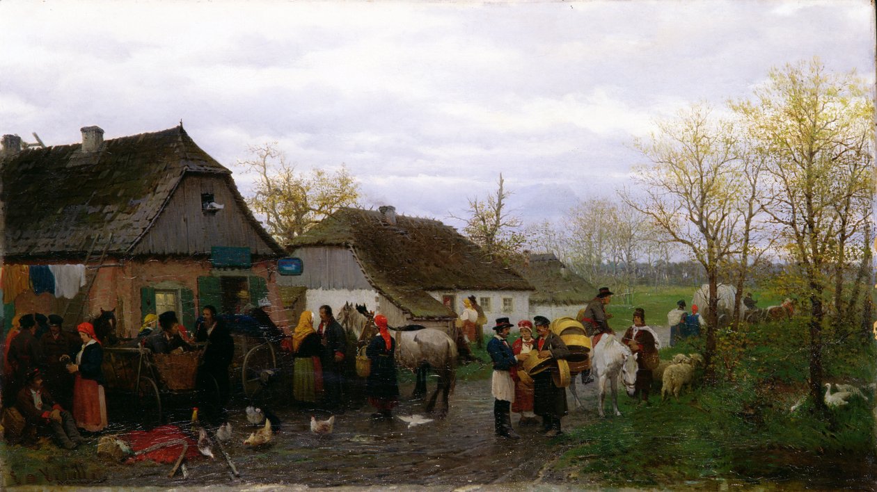 W małym miasteczku, ok. 1880 r. autorstwa Ludwik Kurella