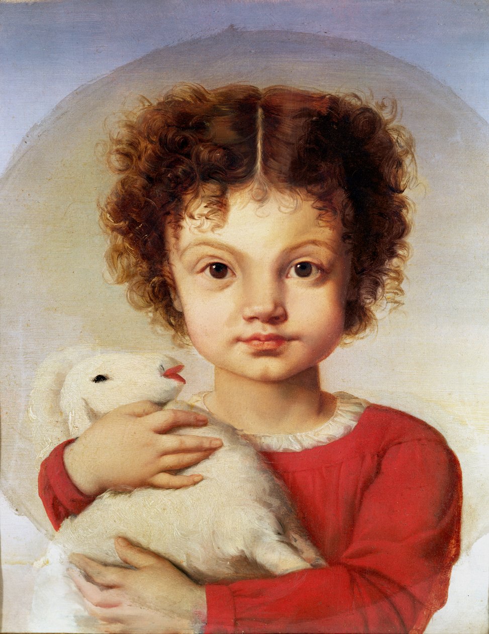 Portret córki artysty, Lina autorstwa Luigi Calamatta
