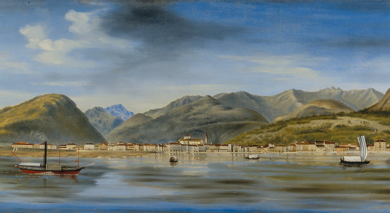 Widok na Intra z jeziora, ok. 1833-90 autorstwa Luigi Litta