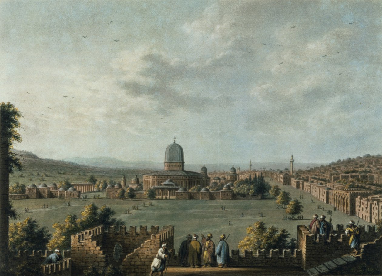 Świątynia Salomona, tablica 63 z „Widoków w dominiach osmańskich”, wyd. Robert Bowyer (1758-1834) 1810 (akwatinta) autorstwa Luigi Mayer