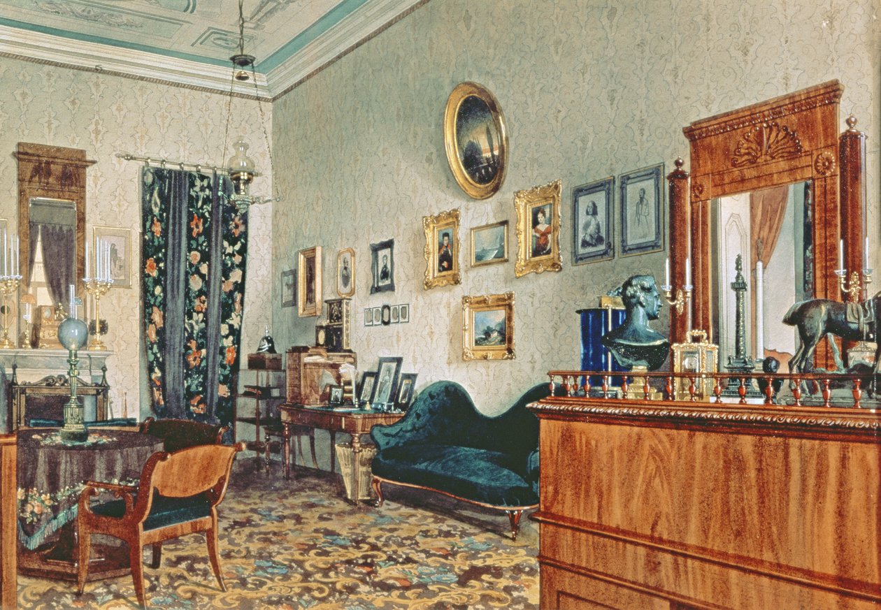 Biuro Michaiła Obreskoffa, 1848 autorstwa Luigi Premazzi