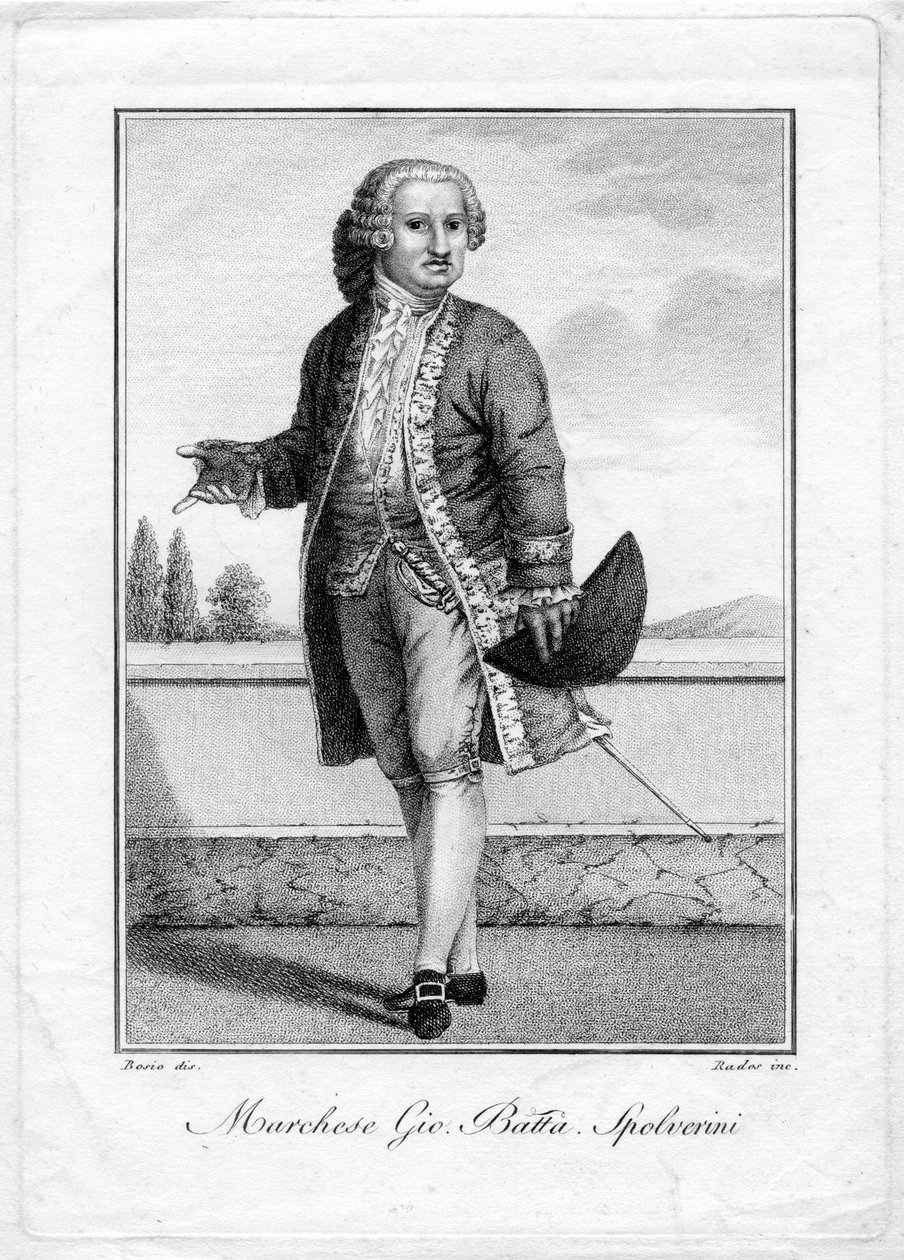 grawerowany portret autorstwa Luigi Rados d’après Jean Francois Bosio