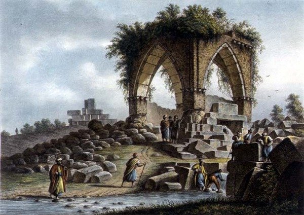 Fontanna Węży, Syria, wyd. autorstwa Williama Wattsa autorstwa Luigi (after) Mayer