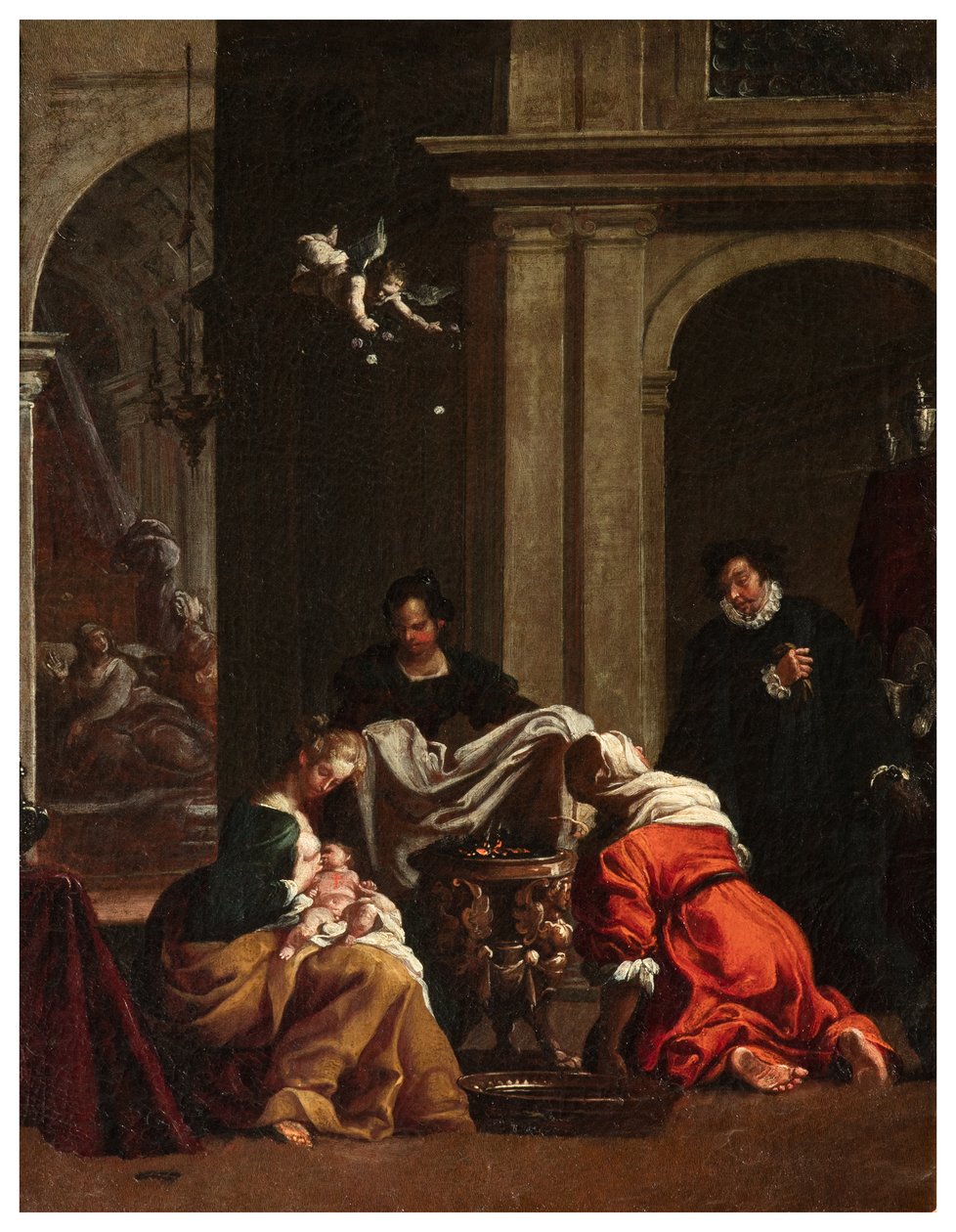 Transept Północny, Ołtarz San Rocco 1635, 45, Genovesino 1645, Narodziny św. Rocco, Malowane po lewej stronie autorstwa Luigi Miradori