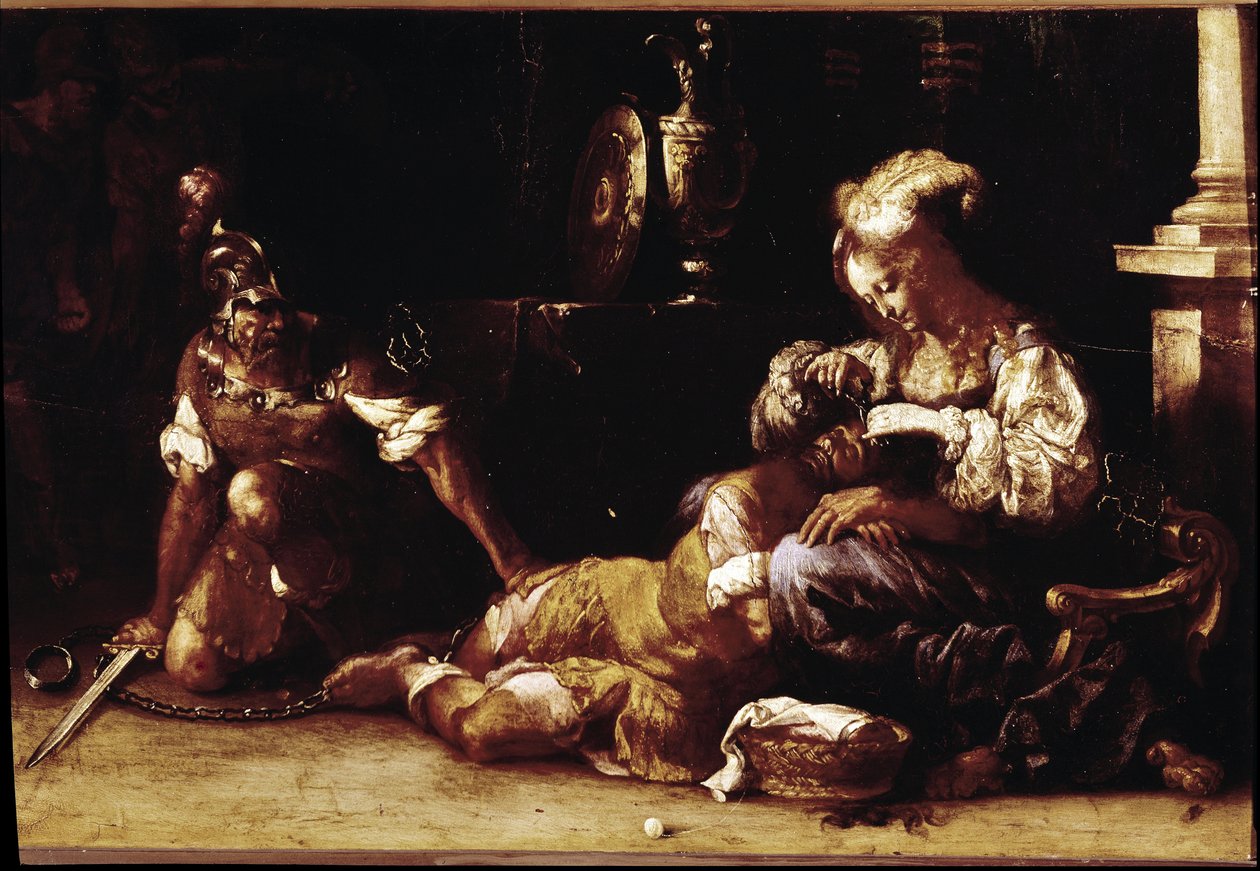 Samson i Dalila (olej na płótnie, ok. 1650) autorstwa Luigi Miradori