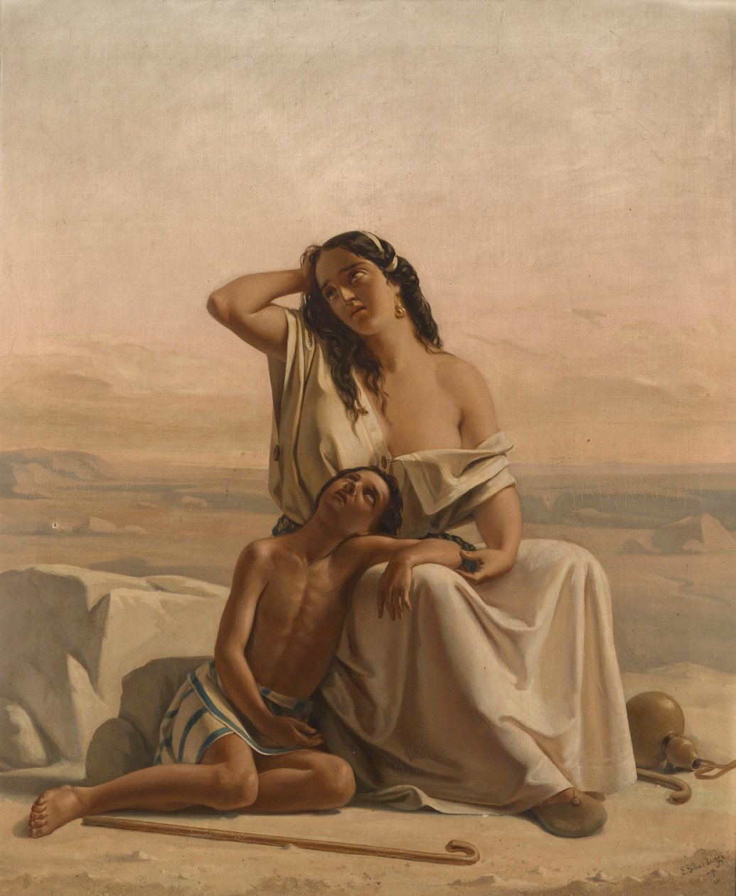 Hagar i Ismael na pustyni autorstwa Luigi Alois Gillarduzzi