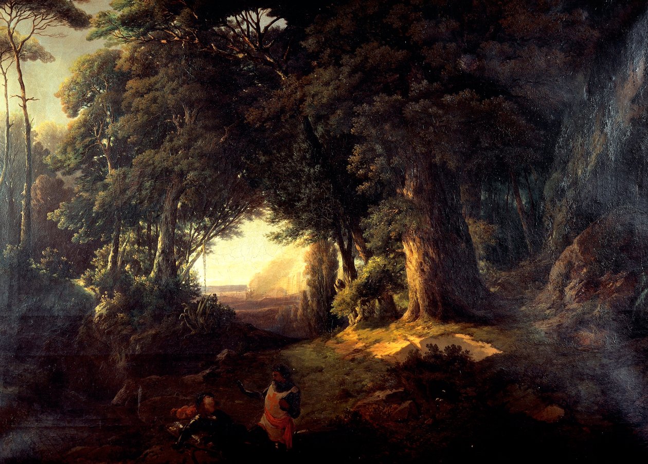 Chrzest Clorindy, Luigi Ashton (1824-1884), olej na płótnie, 87x120 cm autorstwa Luigi Ashton