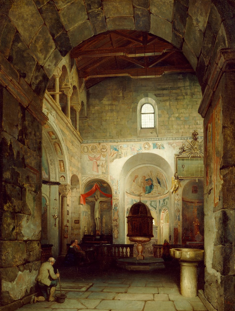 Starożytne baptysterium Gravedona autorstwa Luigi Bisi