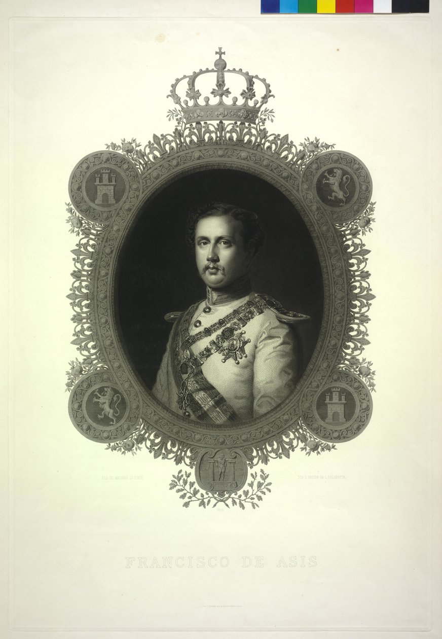 Król Hiszpanii Franciszek autorstwa Luigi Calamatta