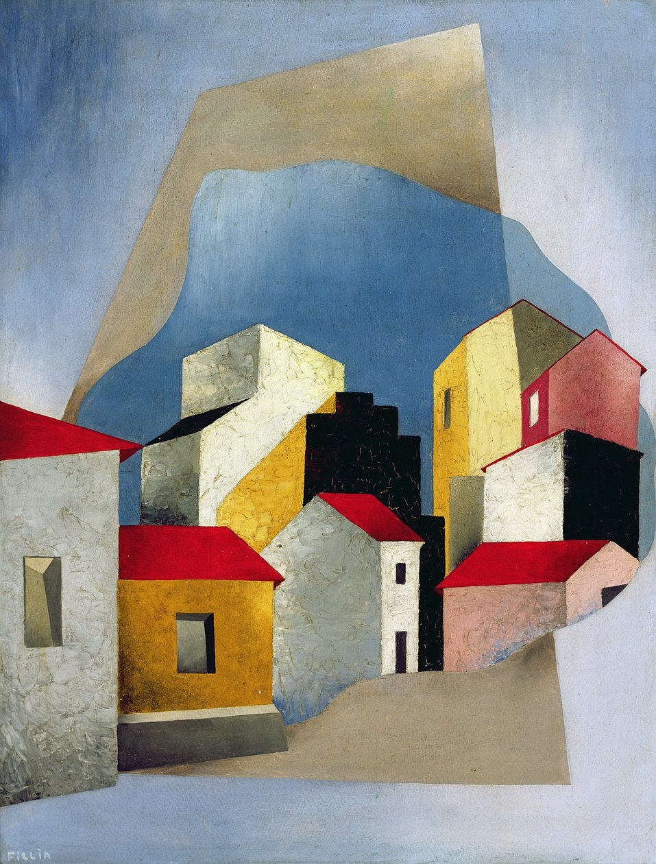 Domy w Lerici, 1932-33 autorstwa Luigi Colombo Fillia