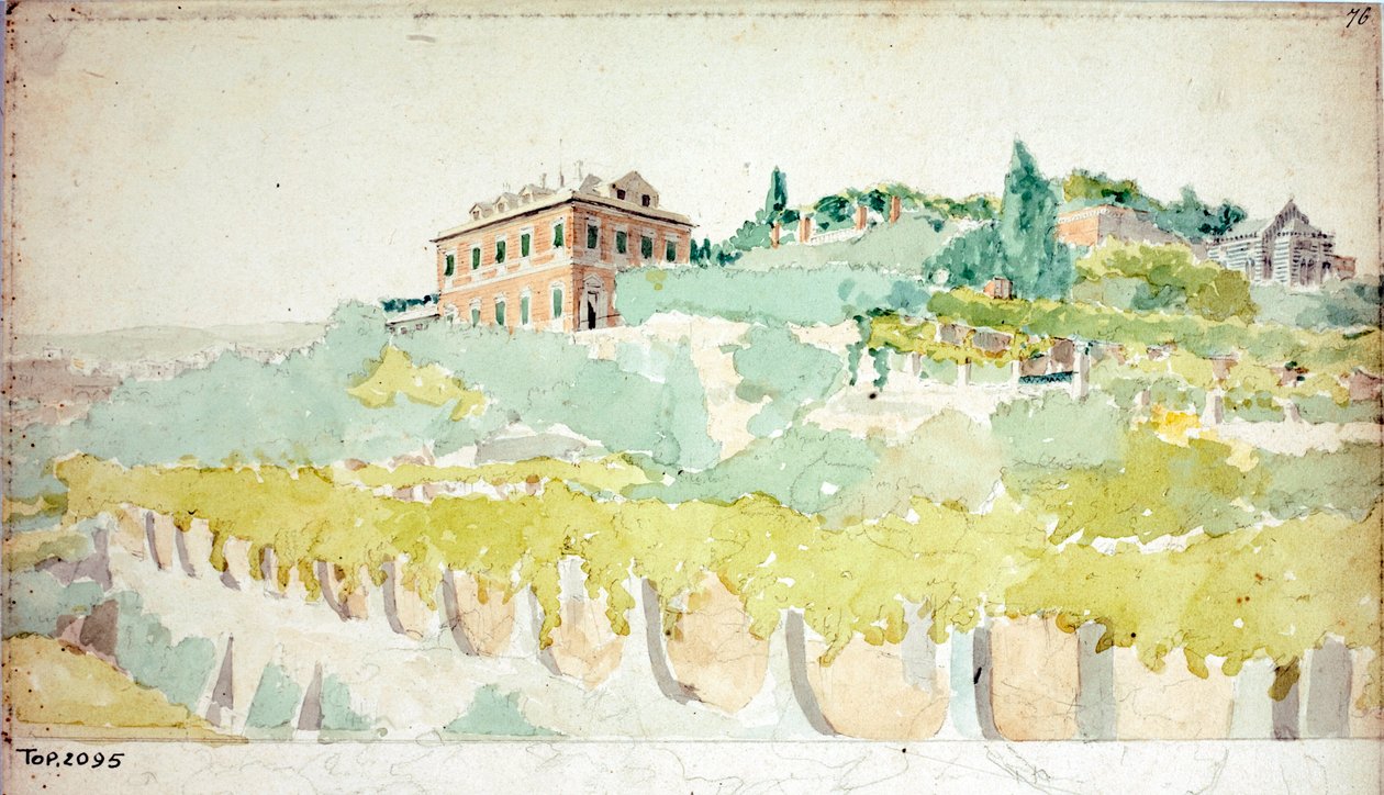 Widok willi markiza Gian Carlo di Negro (Akwarela, ok. 1820) autorstwa Luigi Garibbo