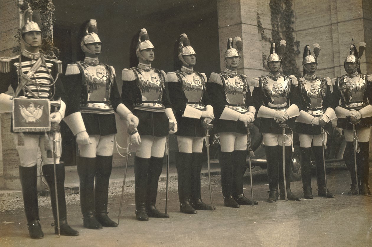 Grupa kirasjerów (żołnierze ciężcy) autorstwa Luigi Leoni