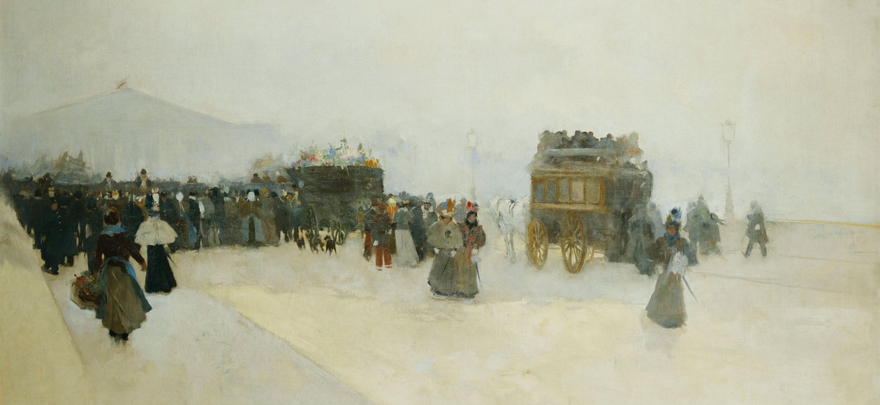 Place de la Concorde i Palais Bourbon, autorstwa Luigi Loir