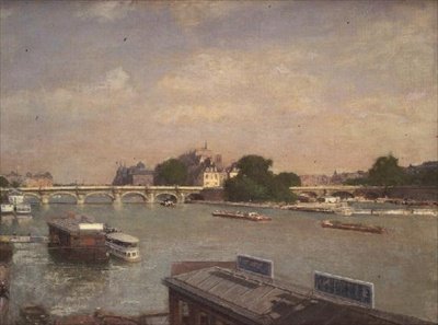 Ile de la Cite, Paryż autorstwa Luigi Loir