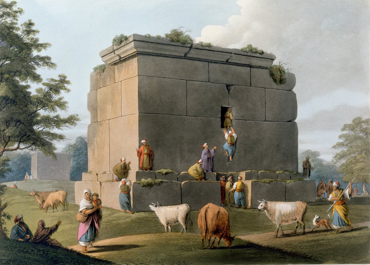 Pomnik między Trypolisem a Tortosą, wyryty przez Williama Wattsa (1752-1851), 1806 autorstwa Luigi Mayer