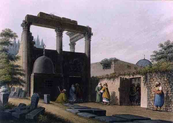Meczet w Latachii, ilustracja 1, w Syrii, z „Widoków w dominiach osmańskich” autorstwa Luigi Mayer