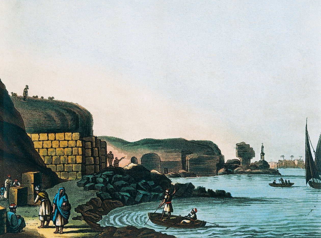 Ruiny Biblioteki Ptolemeusza w Aleksandrii — Luigi Mayer autorstwa Luigi Mayer