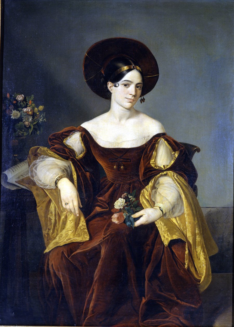 Maria de la Felicidad Malibran (1808 - 1836) Obraz Luigi Pedrazzi, Muzeum La Scala w Mediolanie autorstwa Luigi Pedrazzi