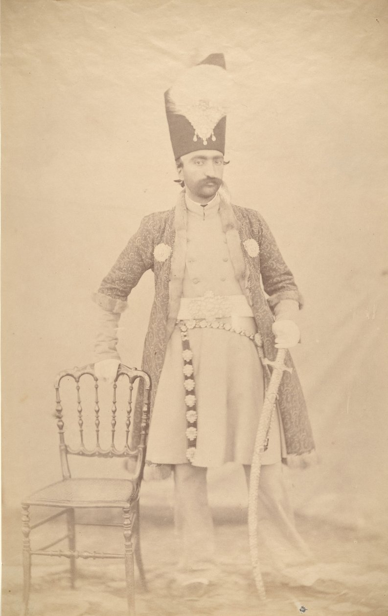 Nasiruddin Shah, ka. 1852-55. autorstwa Luigi Pesce