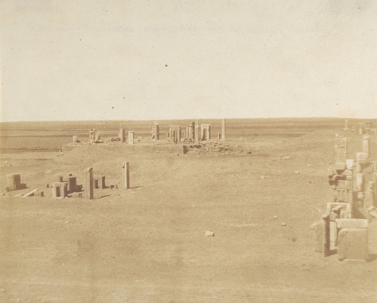 Widok ogólny Persepolis z góry, 1858. autorstwa Luigi Pesce