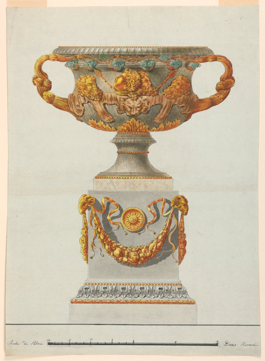 Rysunek, urna, ok. 1800 r. autorstwa Luigi Righetti