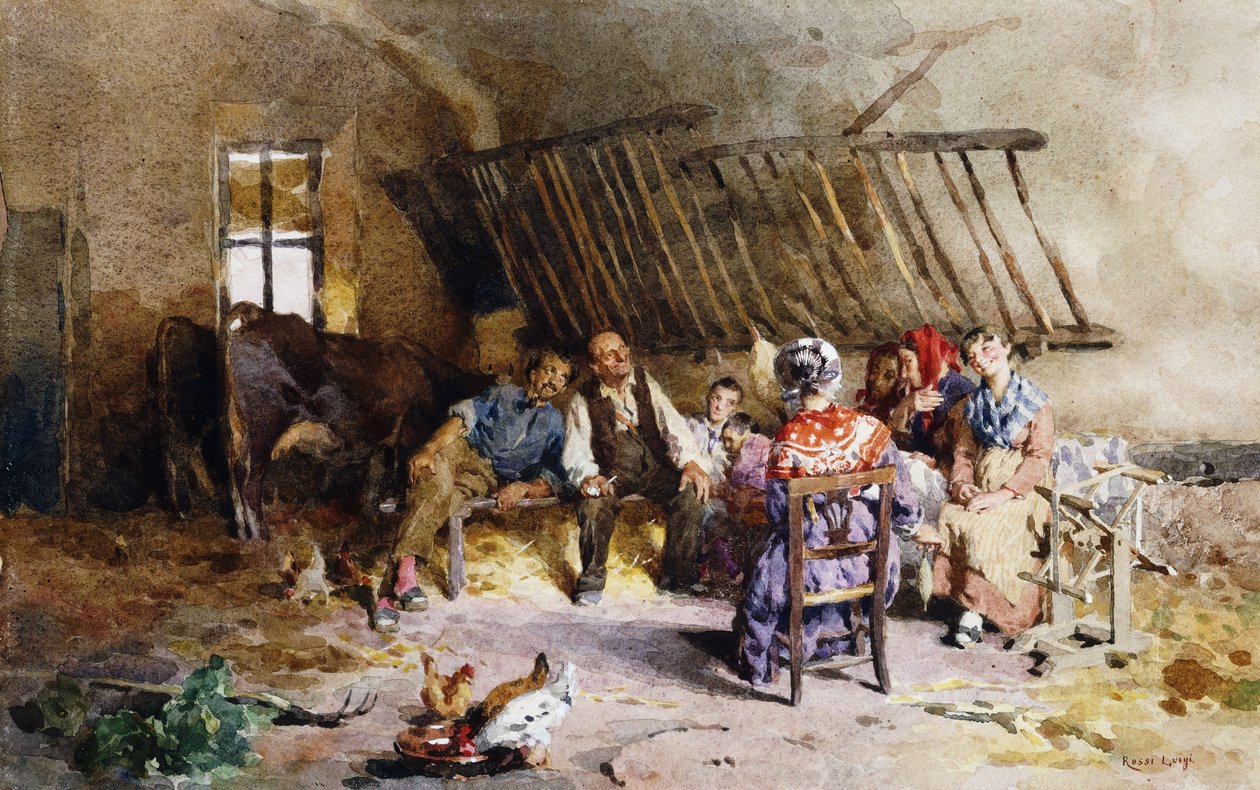 w stodole, autorstwa Luigi Rossi
