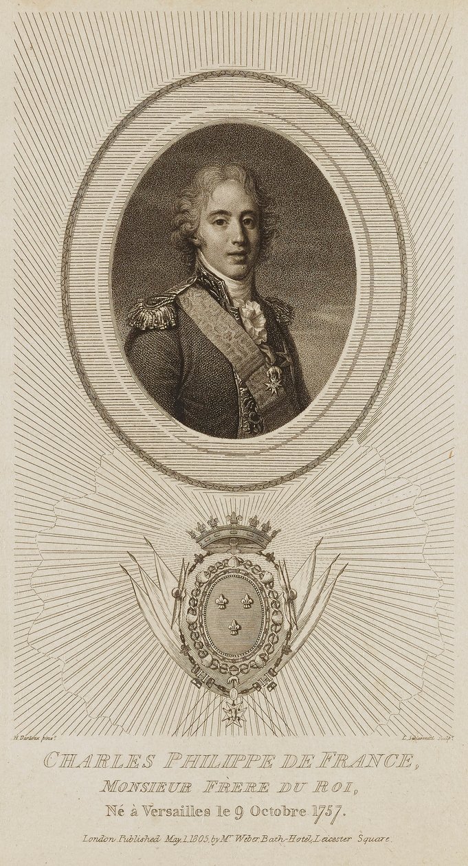 Charles Philippe de France autorstwa Luigi Schiavonetti