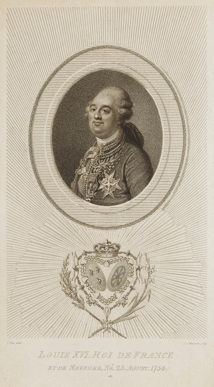 Ludwik XVI, król Francji autorstwa Luigi Schiavonetti