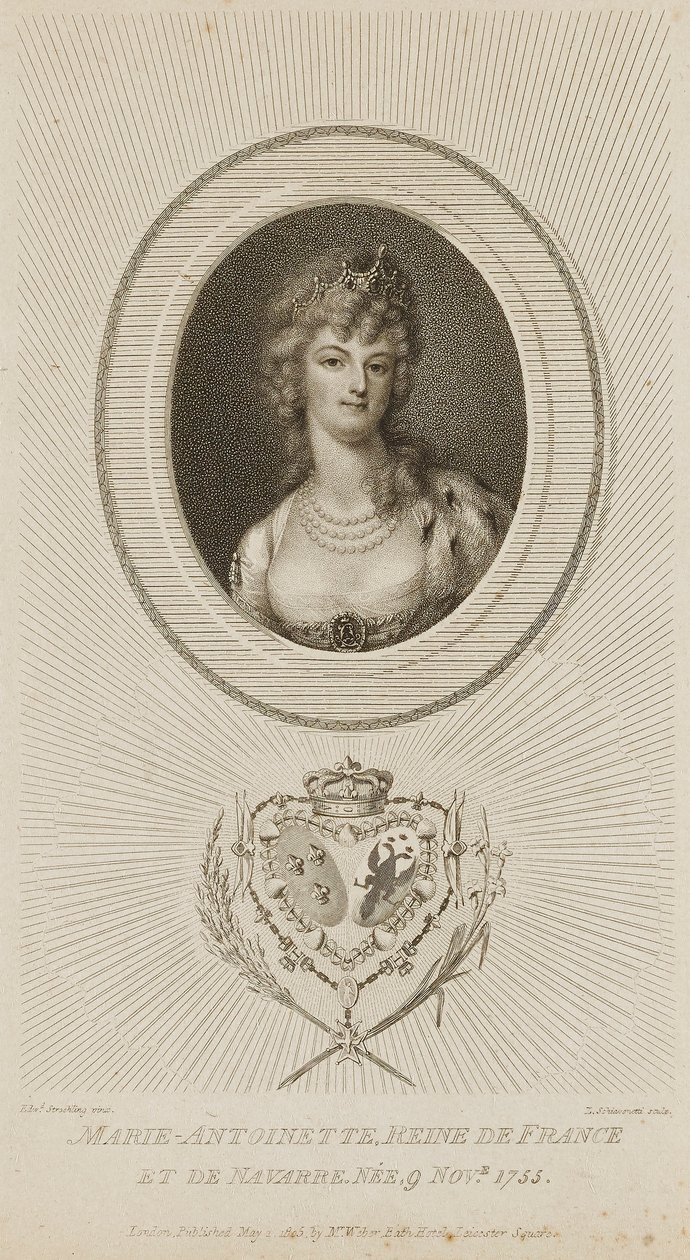Maria Antonina, królowa Francji autorstwa Luigi Schiavonetti