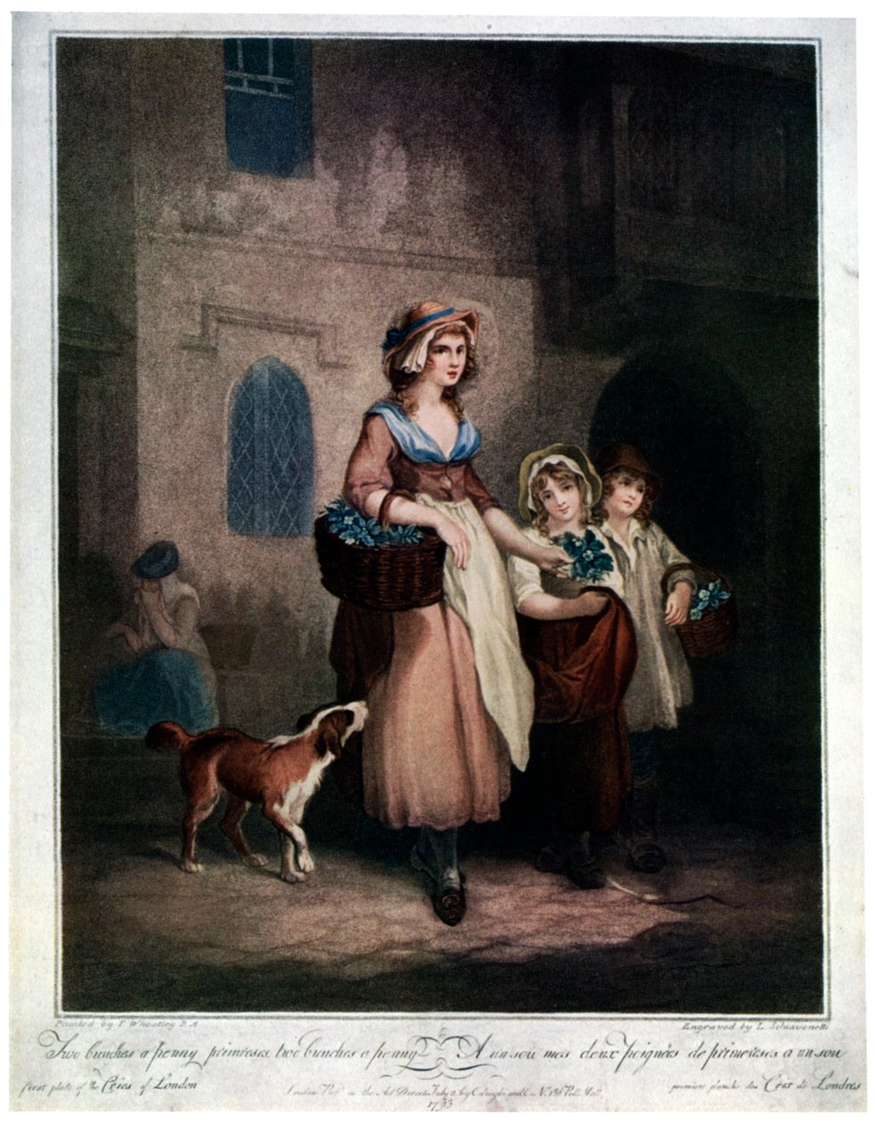 Dwie pęczki za grosz, pierwiosnki, dwie pęczki za grosz, 1793, 1929 autorstwa Luigi Schiavonetti