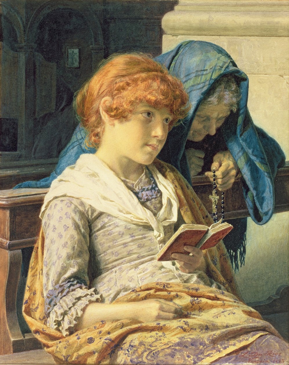 W kościele, 1883 autorstwa Luigi da Rios